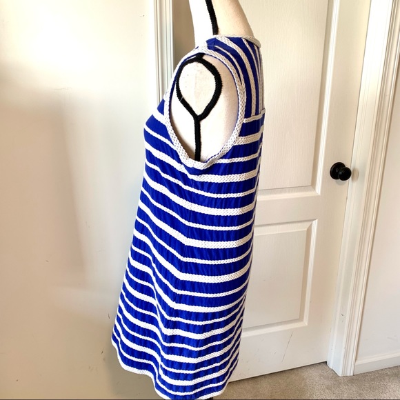 MAX STUDIO Braided Stripe Cotton Sheath Dress—XL - Picture 3 of 11